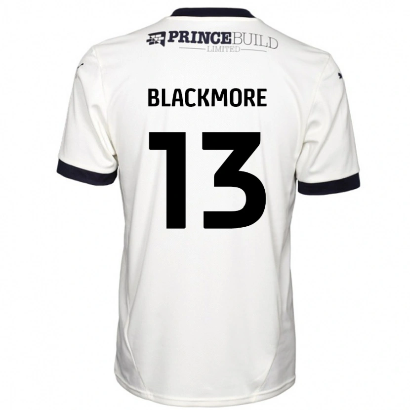 Danxen Børn Will Blackmore #13 Råhvid Sort Udebane Spillertrøjer 2024/25 Trøje T-Shirt