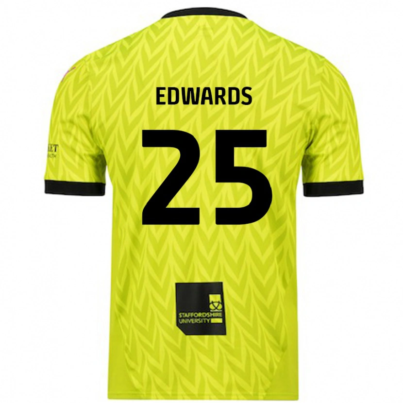 Danxen Børn Diamond Edwards #25 Fluorescerende Grøn Udebane Spillertrøjer 2024/25 Trøje T-Shirt