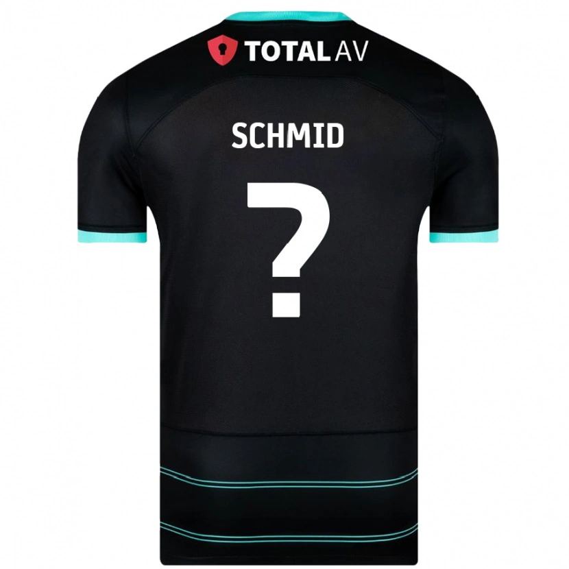 Danxen Børn Nicolas Schmid #0 Sort Udebane Spillertrøjer 2024/25 Trøje T-Shirt