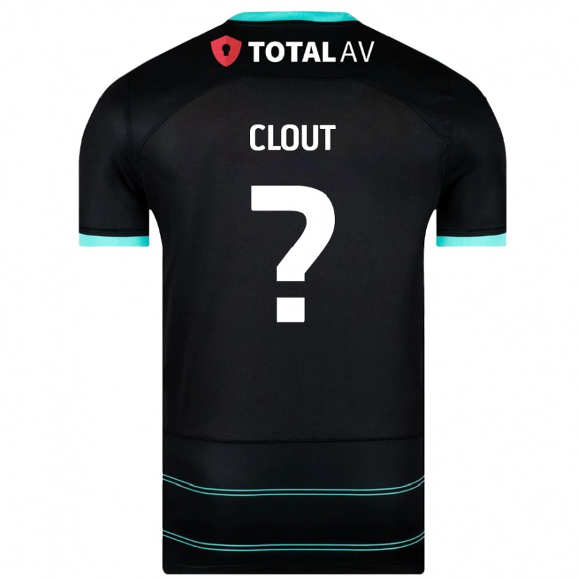 Danxen Børn Harry Clout #0 Sort Udebane Spillertrøjer 2024/25 Trøje T-Shirt