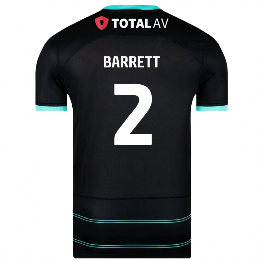 Danxen Børn Nicole Barrett #2 Sort Udebane Spillertrøjer 2024/25 Trøje T-Shirt