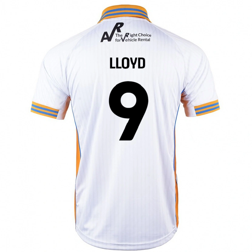 Danxen Børn George Lloyd #9 Hvid Udebane Spillertrøjer 2024/25 Trøje T-Shirt
