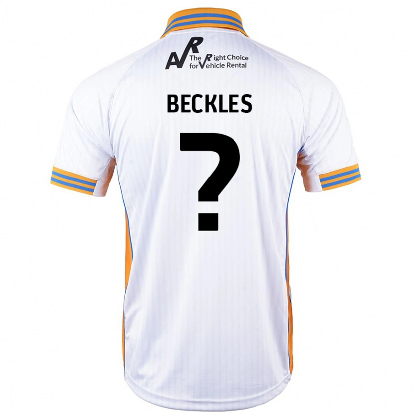 Danxen Børn Frankie Beckles #0 Hvid Udebane Spillertrøjer 2024/25 Trøje T-Shirt