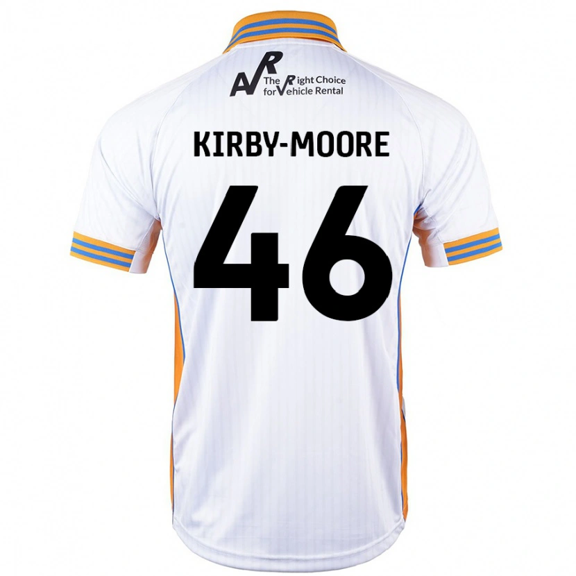 Danxen Børn Harvey Kirby-Moore #46 Hvid Udebane Spillertrøjer 2024/25 Trøje T-Shirt