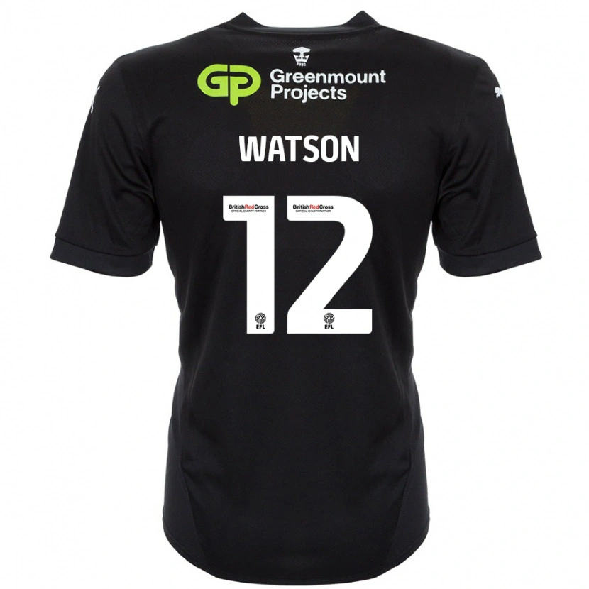 Danxen Børn Tom Watson #12 Sort Udebane Spillertrøjer 2024/25 Trøje T-Shirt