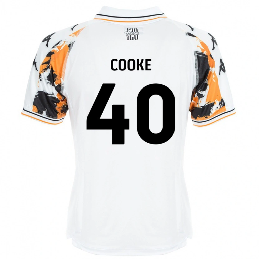 Danxen Børn Megan Cooke #40 Hvid Udebane Spillertrøjer 2024/25 Trøje T-Shirt