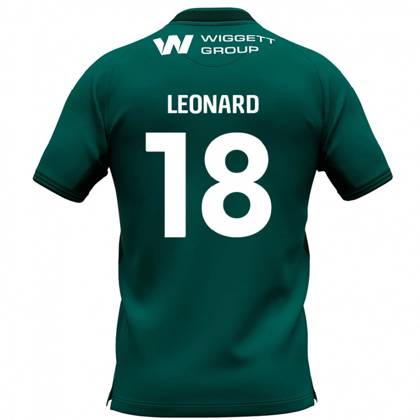 Danxen Børn Ryan Leonard #18 Grøn Udebane Spillertrøjer 2024/25 Trøje T-Shirt