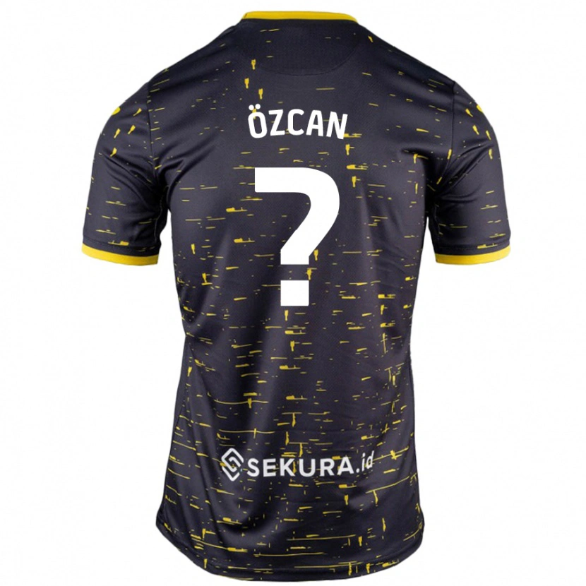 Danxen Børn Vatan Özcan #0 Sort Gul Udebane Spillertrøjer 2024/25 Trøje T-Shirt