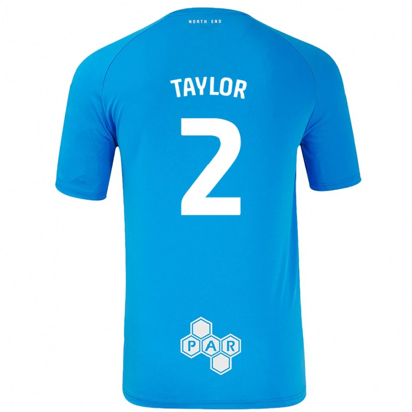 Danxen Børn Alex Taylor #2 Himmelblå Udebane Spillertrøjer 2024/25 Trøje T-Shirt