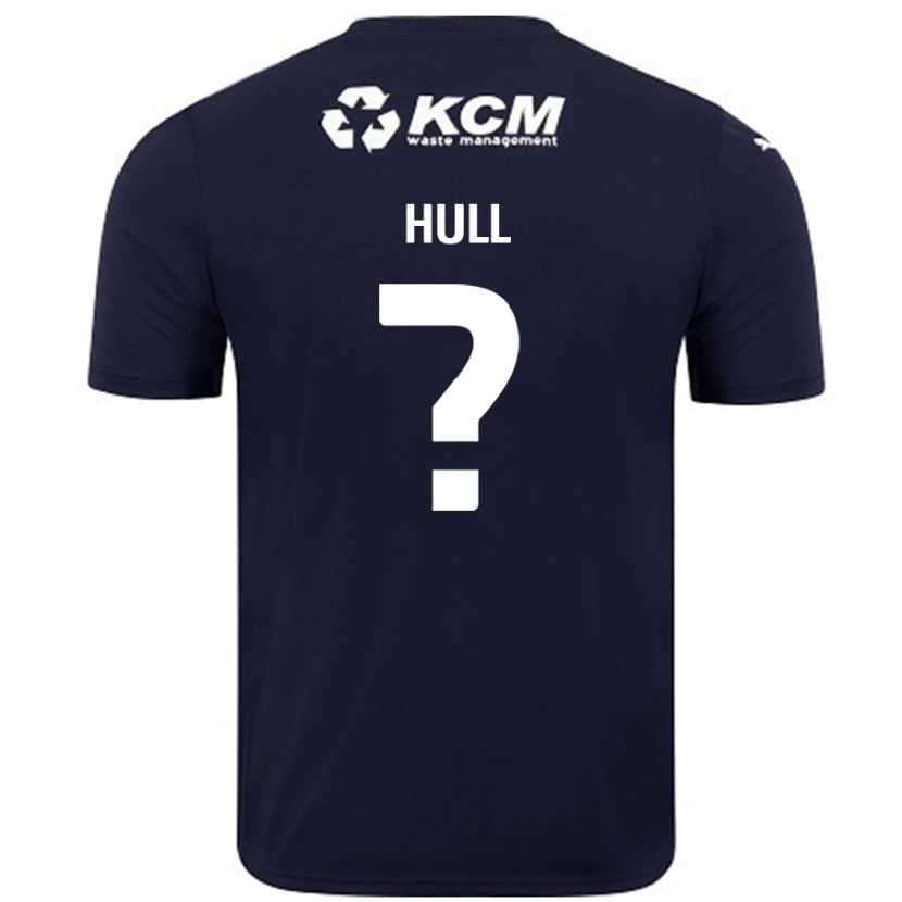 Danxen Børn Jake Hull #0 Marineblå Udebane Spillertrøjer 2024/25 Trøje T-Shirt