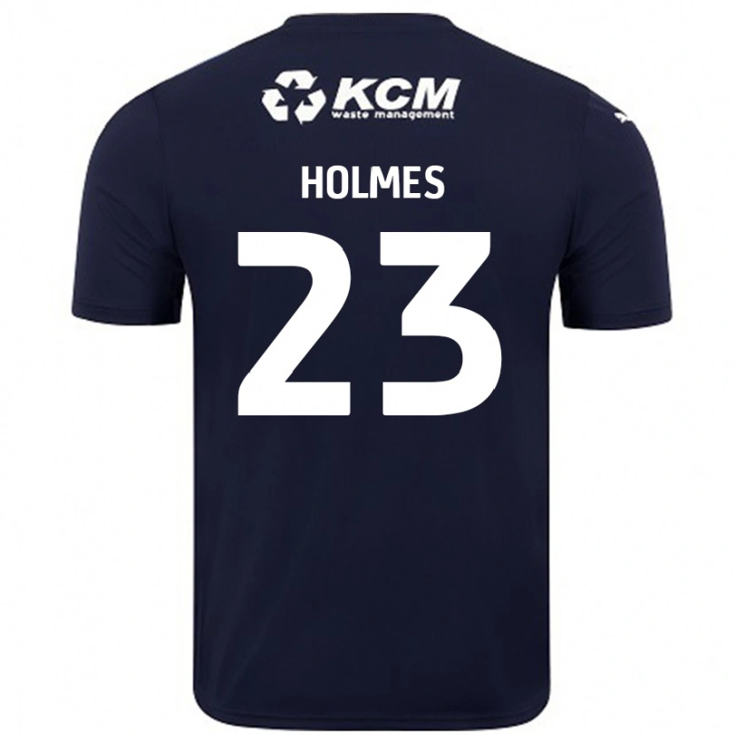 Danxen Børn Jack Holmes #23 Marineblå Udebane Spillertrøjer 2024/25 Trøje T-Shirt