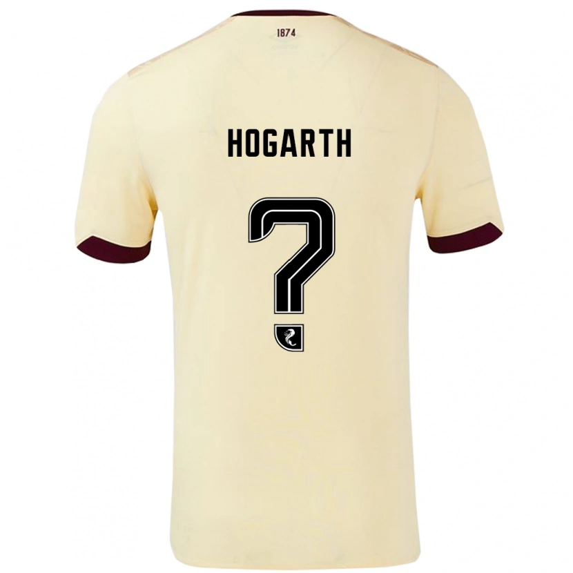 Danxen Børn Taylor Hogarth #0 Creme Bourgogne Udebane Spillertrøjer 2024/25 Trøje T-Shirt