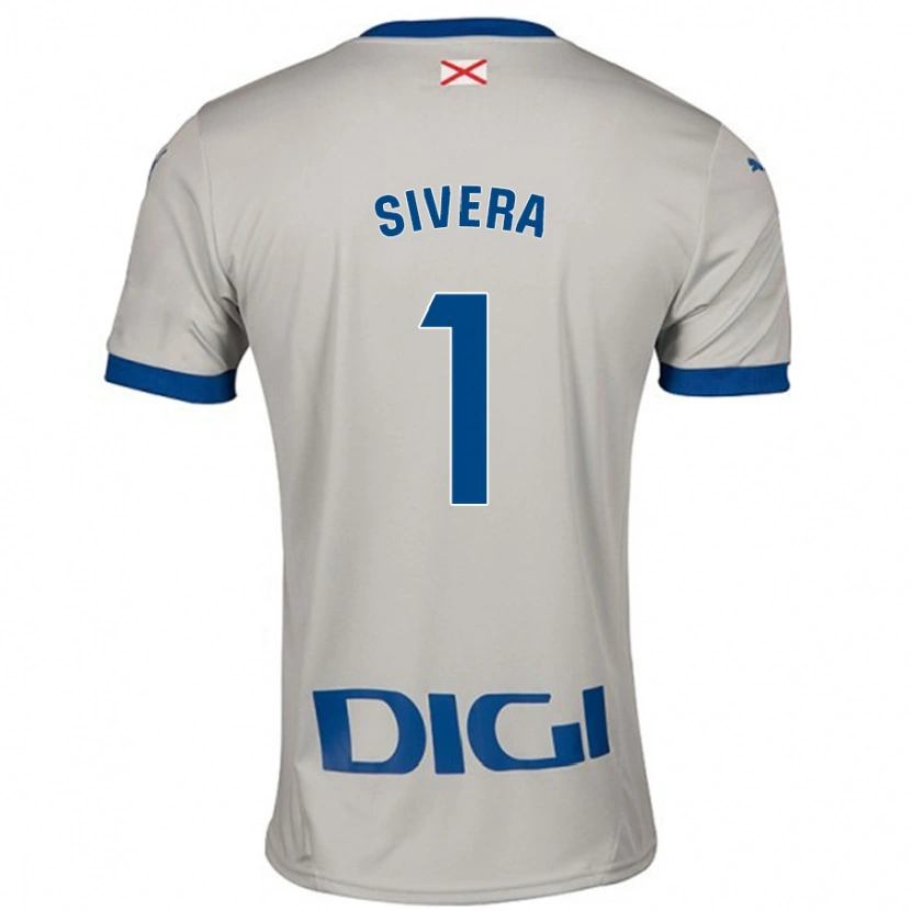 Danxen Børn Antonio Sivera #1 Lysegrå Udebane Spillertrøjer 2024/25 Trøje T-Shirt
