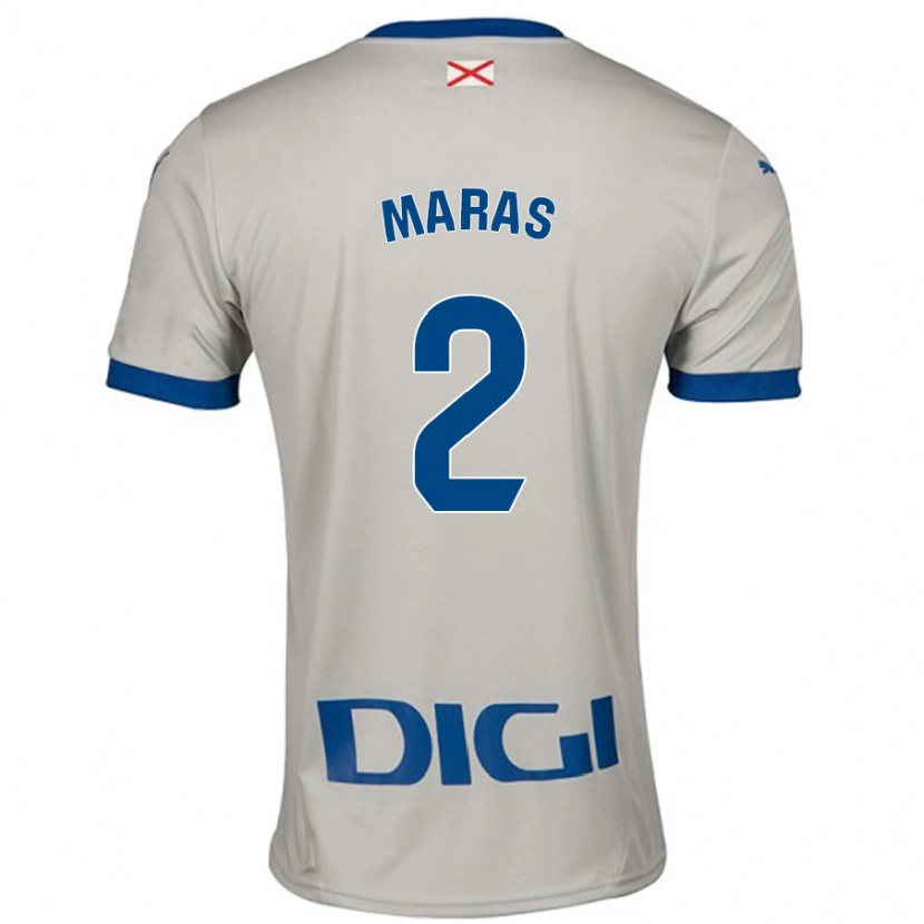 Danxen Børn Nikola Maras #2 Lysegrå Udebane Spillertrøjer 2024/25 Trøje T-Shirt