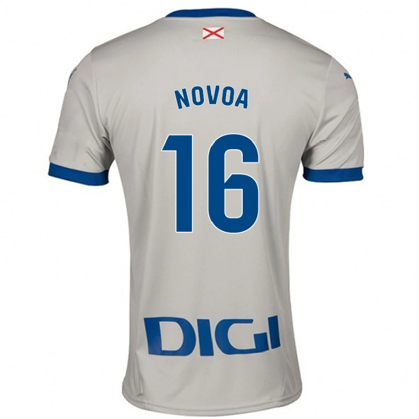 Danxen Børn Hugo Novoa #16 Lysegrå Udebane Spillertrøjer 2024/25 Trøje T-Shirt