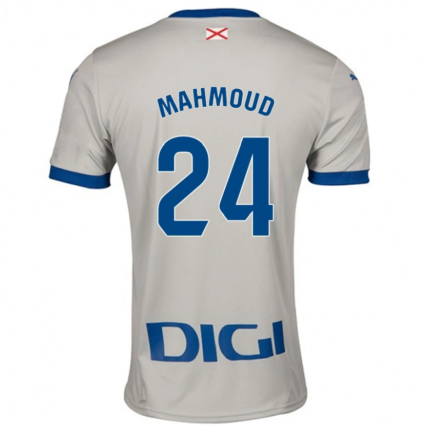 Danxen Børn Abdallahi Mahmoud #24 Lysegrå Udebane Spillertrøjer 2024/25 Trøje T-Shirt