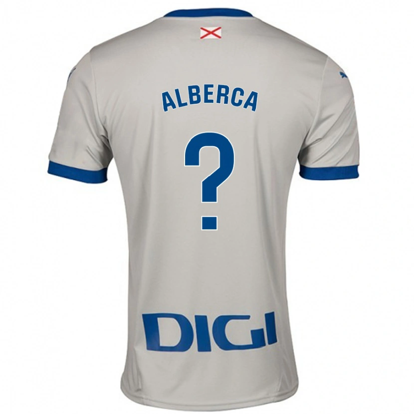 Danxen Børn Iñaki Alberca #0 Lysegrå Udebane Spillertrøjer 2024/25 Trøje T-Shirt