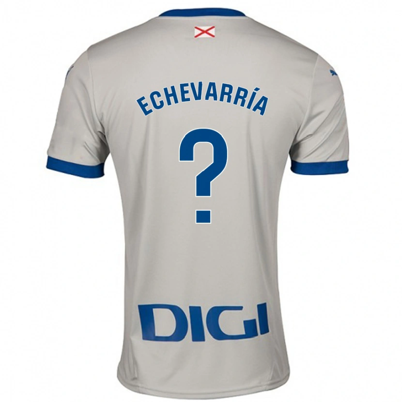 Danxen Børn Iker Echevarría #0 Lysegrå Udebane Spillertrøjer 2024/25 Trøje T-Shirt
