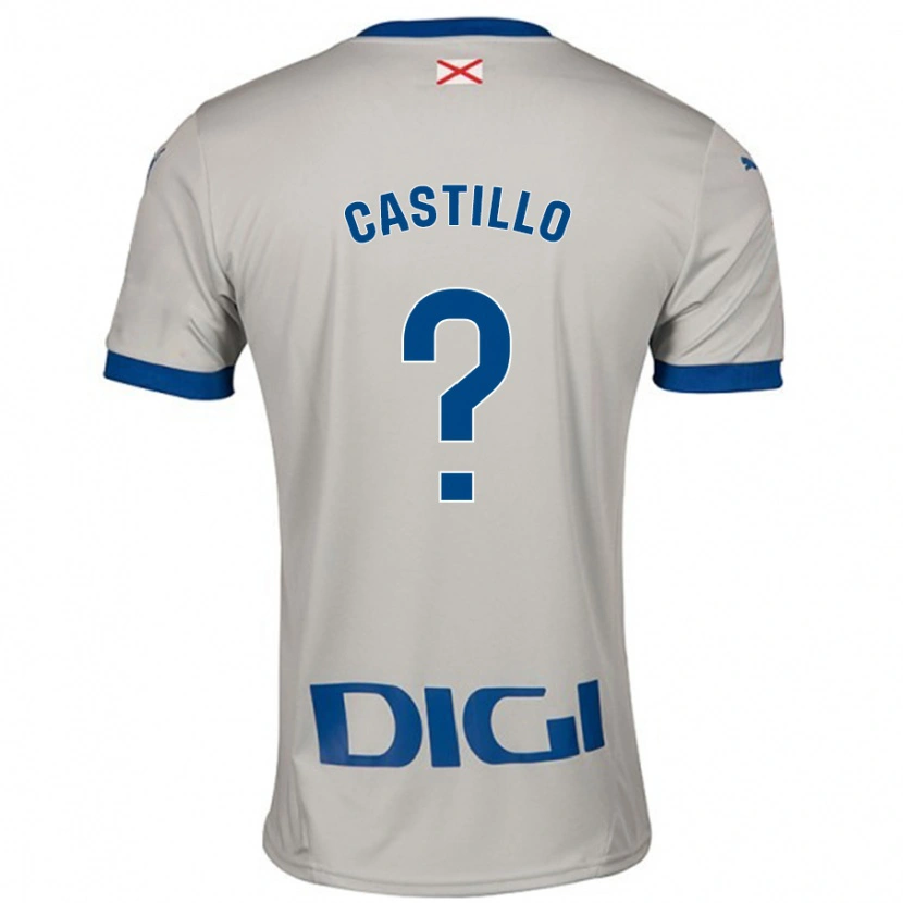 Danxen Børn Adrián Castillo #0 Lysegrå Udebane Spillertrøjer 2024/25 Trøje T-Shirt
