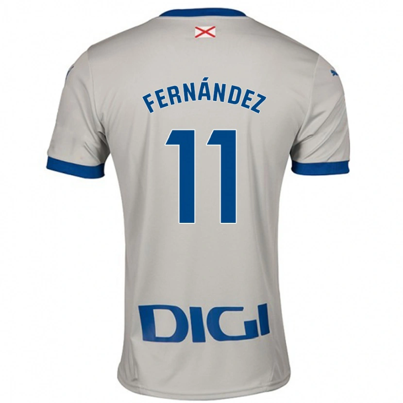 Danxen Børn Imanol Fernández #11 Lysegrå Udebane Spillertrøjer 2024/25 Trøje T-Shirt
