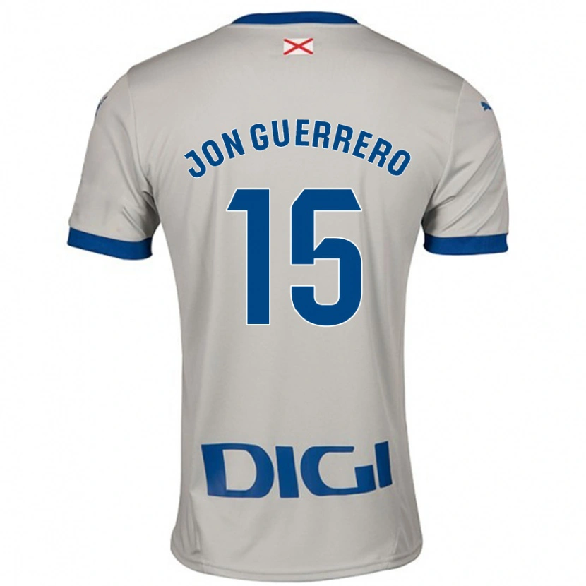 Danxen Børn Julen Jon Guerrero #15 Lysegrå Udebane Spillertrøjer 2024/25 Trøje T-Shirt