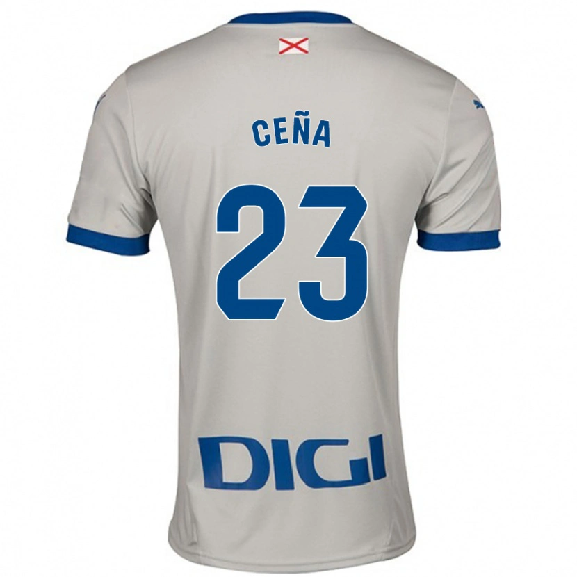 Danxen Børn Marcos Ceña #23 Lysegrå Udebane Spillertrøjer 2024/25 Trøje T-Shirt