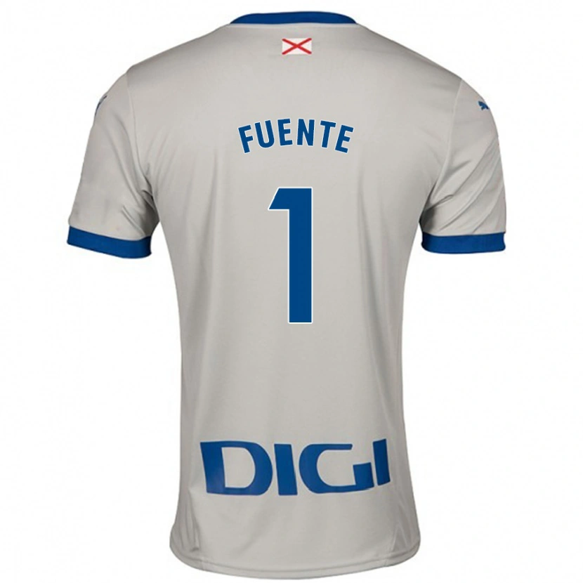 Danxen Børn Sofía Fuente #1 Lysegrå Udebane Spillertrøjer 2024/25 Trøje T-Shirt