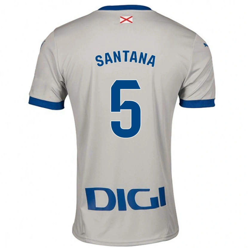 Danxen Børn Vanesa Santana #5 Lysegrå Udebane Spillertrøjer 2024/25 Trøje T-Shirt