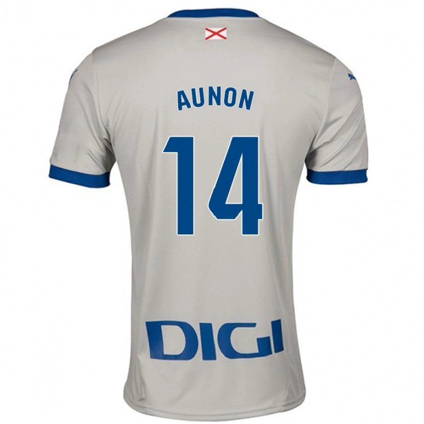 Danxen Børn Cristina Auñón #14 Lysegrå Udebane Spillertrøjer 2024/25 Trøje T-Shirt