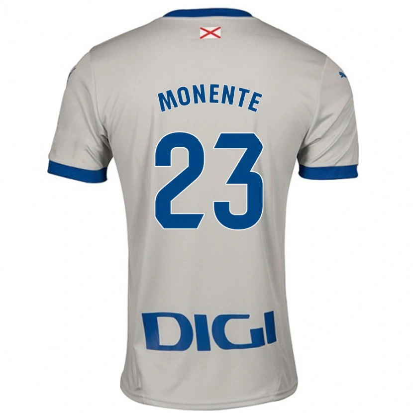 Danxen Børn Leyre Monente #23 Lysegrå Udebane Spillertrøjer 2024/25 Trøje T-Shirt