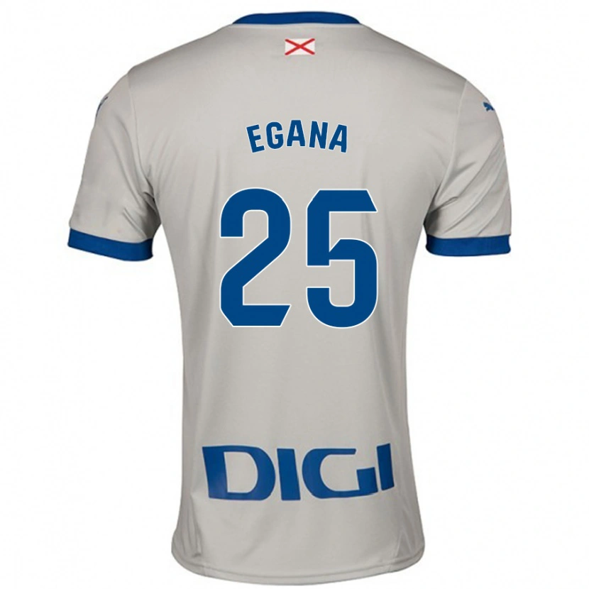 Danxen Børn Eider Egaña #25 Lysegrå Udebane Spillertrøjer 2024/25 Trøje T-Shirt