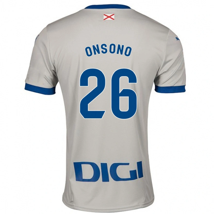 Danxen Børn Lorea Onsoño #26 Lysegrå Udebane Spillertrøjer 2024/25 Trøje T-Shirt