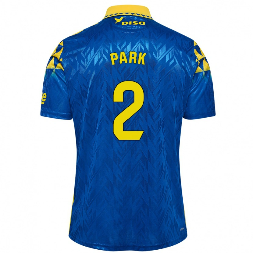 Danxen Børn Marvin Park #2 Blå Gul Udebane Spillertrøjer 2024/25 Trøje T-Shirt
