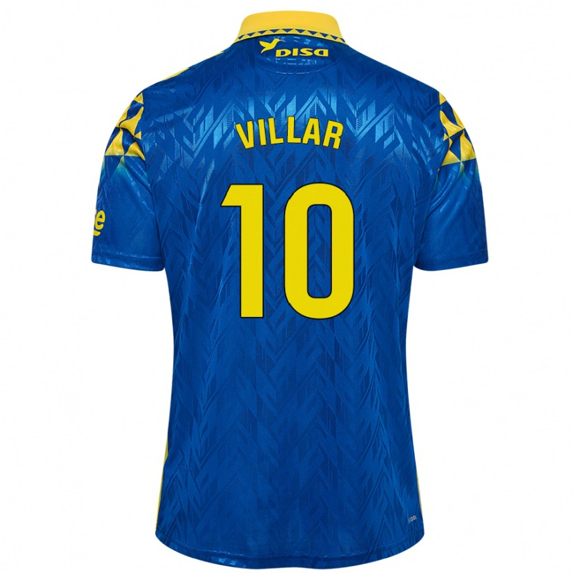 Danxen Børn Andy Villar #10 Blå Gul Udebane Spillertrøjer 2024/25 Trøje T-Shirt