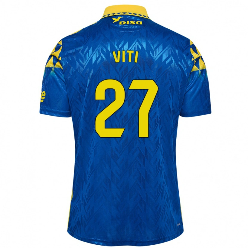 Danxen Børn Viti #27 Blå Gul Udebane Spillertrøjer 2024/25 Trøje T-Shirt