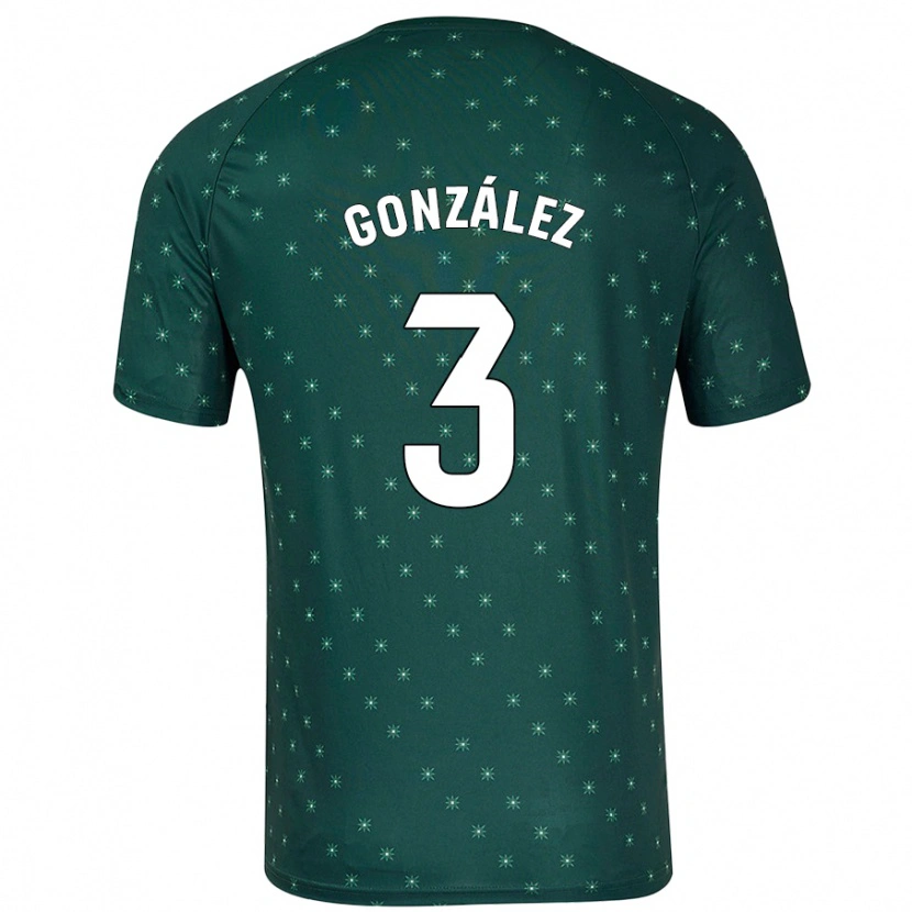 Danxen Børn Edgar González #3 Mørkegrøn Udebane Spillertrøjer 2024/25 Trøje T-Shirt