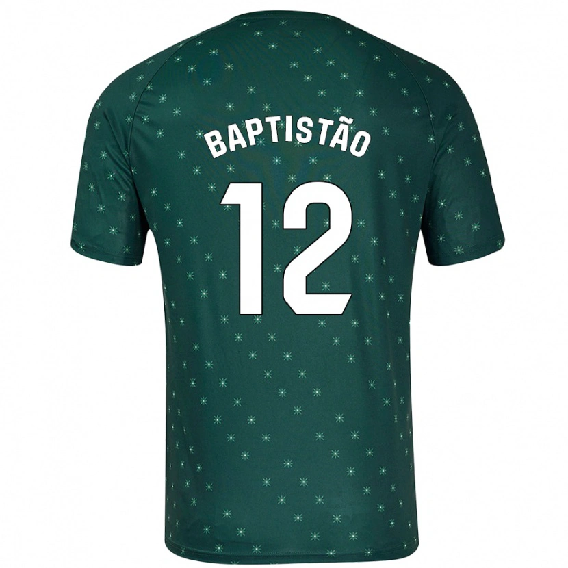 Danxen Børn Léo Baptistão #12 Mørkegrøn Udebane Spillertrøjer 2024/25 Trøje T-Shirt