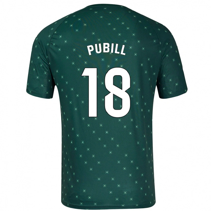 Danxen Børn Marc Pubill #18 Mørkegrøn Udebane Spillertrøjer 2024/25 Trøje T-Shirt