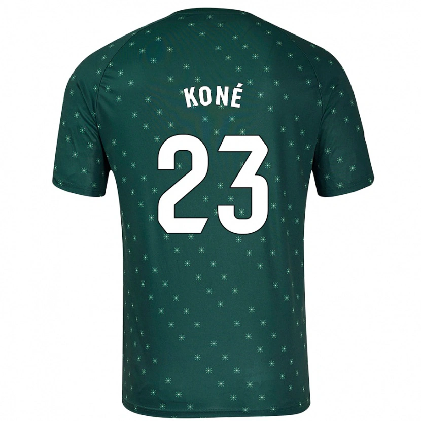 Danxen Børn Ibrahima Koné #23 Mørkegrøn Udebane Spillertrøjer 2024/25 Trøje T-Shirt