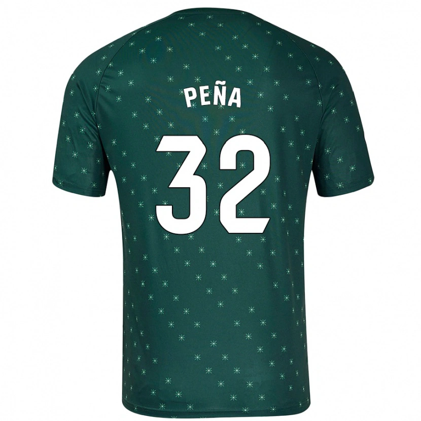 Danxen Børn Marcos Peña #32 Mørkegrøn Udebane Spillertrøjer 2024/25 Trøje T-Shirt