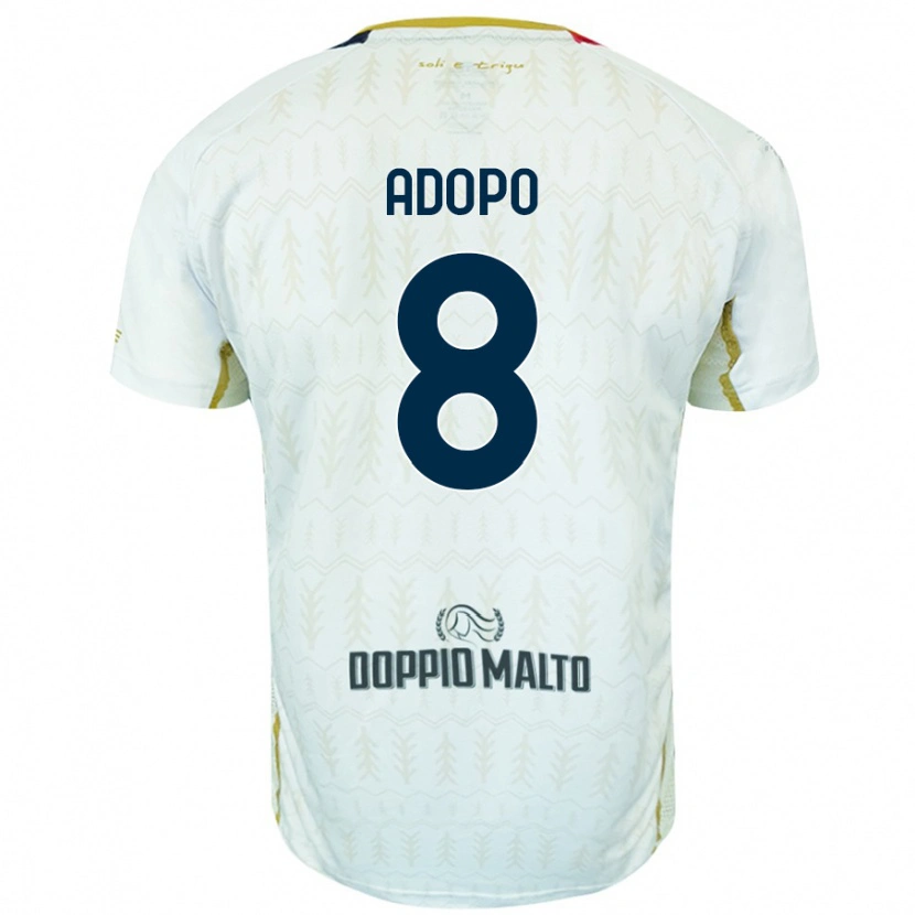 Danxen Børn Michel Adopo #8 Hvid Udebane Spillertrøjer 2024/25 Trøje T-Shirt
