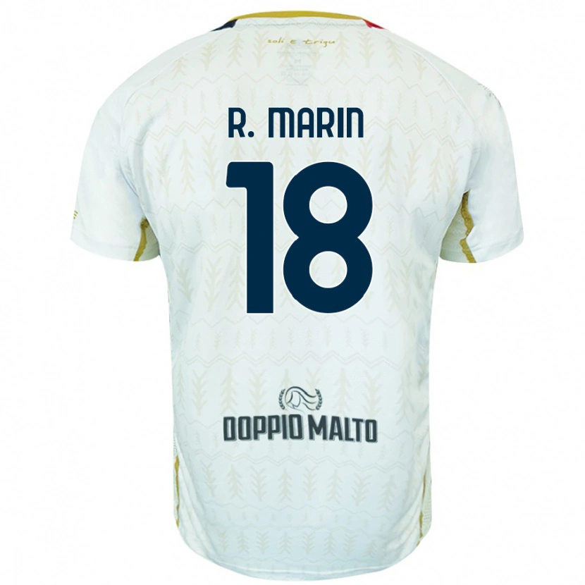 Danxen Børn Răzvan Marin #18 Hvid Udebane Spillertrøjer 2024/25 Trøje T-Shirt