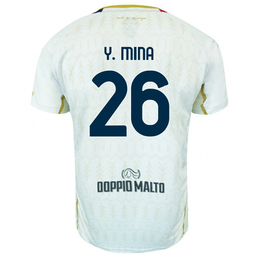 Danxen Børn Yerry Mina #26 Hvid Udebane Spillertrøjer 2024/25 Trøje T-Shirt
