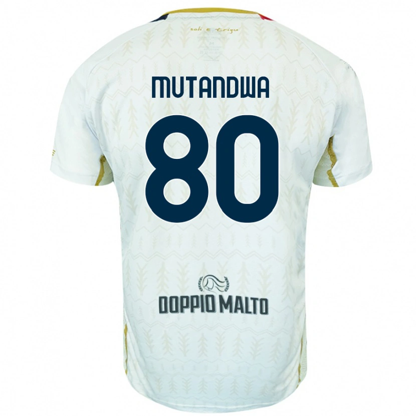 Danxen Børn Kingstone Mutandwa #80 Hvid Udebane Spillertrøjer 2024/25 Trøje T-Shirt