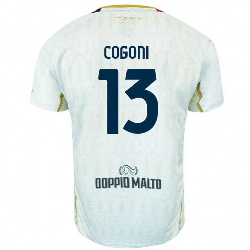 Danxen Børn Andrea Cogoni #13 Hvid Udebane Spillertrøjer 2024/25 Trøje T-Shirt