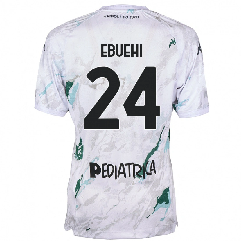 Danxen Børn Tyronne Ebuehi #24 Grå Udebane Spillertrøjer 2024/25 Trøje T-Shirt