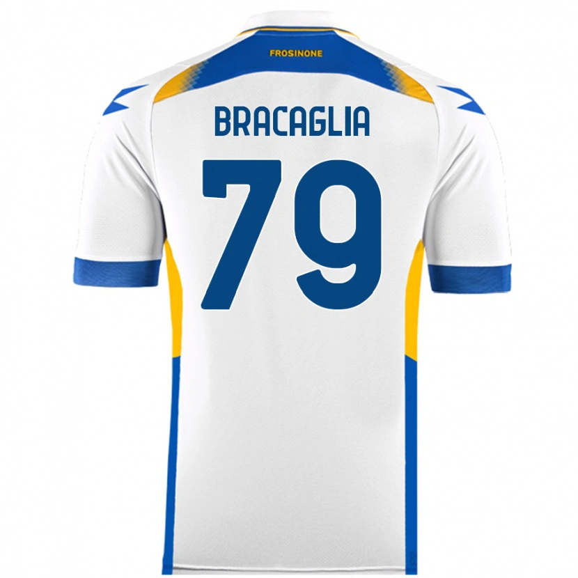 Danxen Børn Gabriele Bracaglia #79 Hvid Udebane Spillertrøjer 2024/25 Trøje T-Shirt