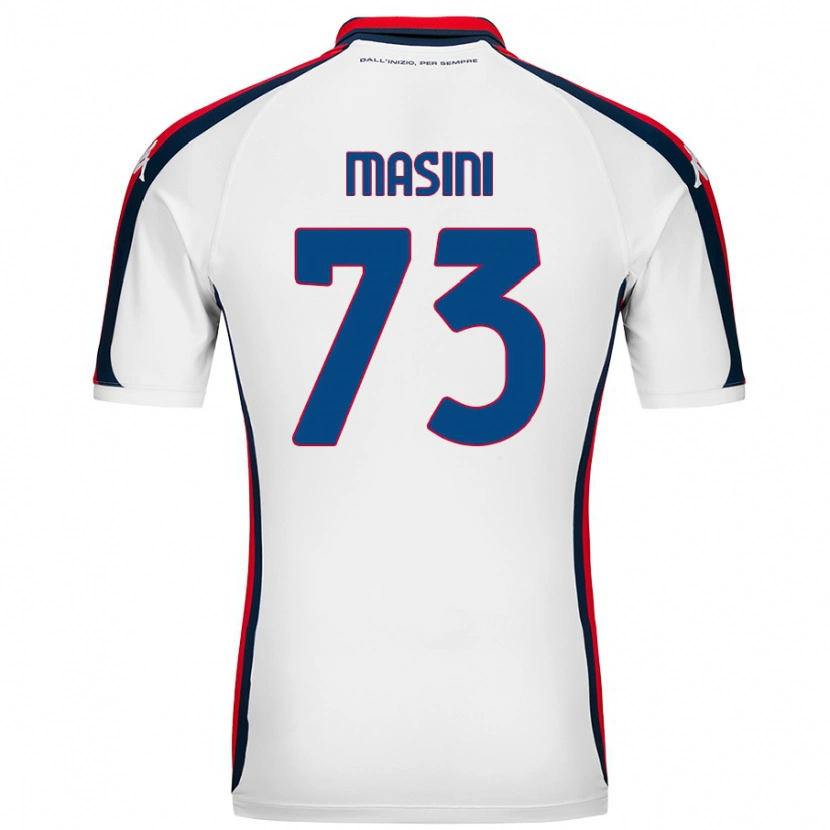 Danxen Børn Patrizio Masini #73 Hvid Udebane Spillertrøjer 2024/25 Trøje T-Shirt