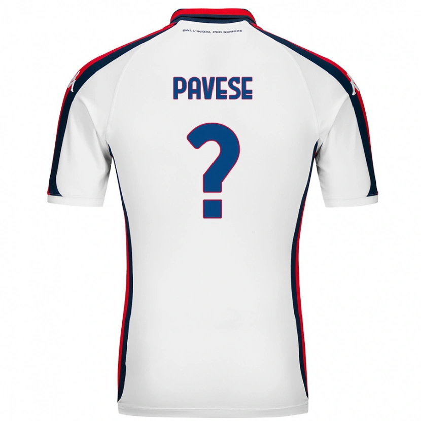 Danxen Børn Andrea Pavese #0 Hvid Udebane Spillertrøjer 2024/25 Trøje T-Shirt