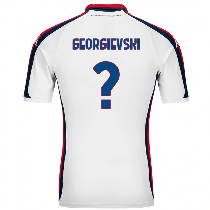 Danxen Børn Toma Georgievski #0 Hvid Udebane Spillertrøjer 2024/25 Trøje T-Shirt